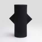 Vase Geom Cut II B Noir