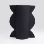 Vase Geom Cut III B Noir
