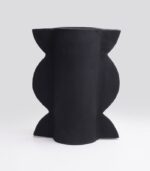 Vase Geom Cut III B Noir