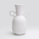 Vase Geom Ears B Blanc