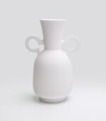 Vase Geom Ears B Blanc