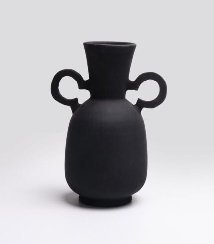 Vase Geom Ears B Noir