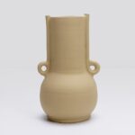 Vase Geom Knot B Beige