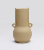 Vase Geom Knot B Beige