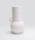 Vase Geom Knot B Blanc