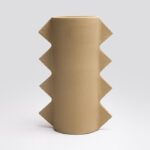 Vase Geom Cut I B Beige